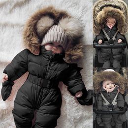 Chamsgend kış ceket ceket bebek bebek bebek kız giysileri jumpy ceket kapüşmeli elbise