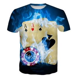 New Arrive Popular Fun Poker T Shirt 3D Printed Fashion Short Sleeve Tshirt Streetwear Casual Summer Tops