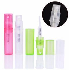 Wholesale mini plastic spray perfume bottle, empty small sample perfume atomizer refillable bottles