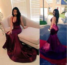 Black Girls Formal Wear Prom Dresses With Deep V Neck Long Mermaid Evening Gowns Count Train African Vestidos Cocktail Dress