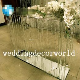 acrylic crystal wedding arch with artificial rose and hydrangea flower wreath for backdrop stand decoration decor306