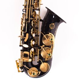Wydajność SUZUKI LAS-1000 Professional E Flat Alto Saksofon Wysokiej jakości Mosiądz Tubka Czarny instrument muzyczny z ustnikiem