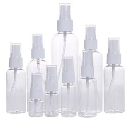 10ml 20ml 30ml 50ml 60ml 80ml 100ml Empty PET Clear Plastic Fine Mist Disinfection Spray Bottle for Travel Essential Oils Perfume SN14