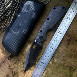 Strider SMF Knives D2 stonewashed Tanto blade Flame texture Titanium handle with Titanium clip Tactical Pocket Folding Knives