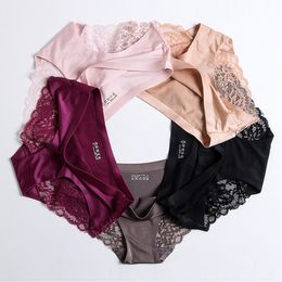 Wholesale Ladies Underwear Woman Panties Fancy Lace Sexy Panties for Women Traceless Crotch of Cotton Briefs