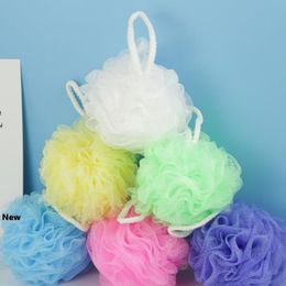 Colorful Shower Sponge Mesh Pouf Bath Spa Shower Scrubber Ball Colorful Bath Sponges Dead Skin Cell Remover ZZA1839