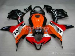 Injection Moulding 100% fit for Honda fairings CBR 600RR 09 10 11 orange black fairing kit CBR600RR 2009 2010 2011 XS08