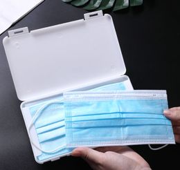 Dustproof Mask Case Portable Disposable Face Masks Container Safe Pollution-Free Disposable Mask Storage Box Storage Organiser DLH427