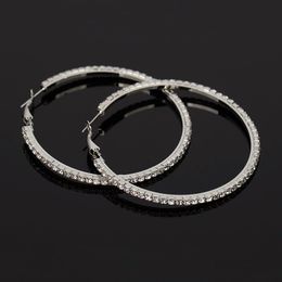 Wholesale-out hoop earrings for women luxury designer Colourful bling diamond hoops circle huggie earrings black red green blue Jewellery gift