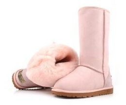 Botas femininas de alta neve mais grossas botas de inverno quentes sola plana sapatos femininos à prova de derrapagem homens de tamanho grande