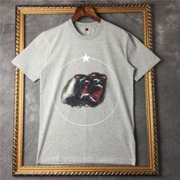 -Moda T Shirt T Shirt Diseñador para hombre Manga corta Hombres Mujeres Hip Hop Roar Orangutan Monkey Circle Star Print Tize S-XXL