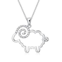 Hollow Out Sheep Pendant Necklace alloy silver Elegant Animal Jewelry nice gift Lucky Wedding Necklaces