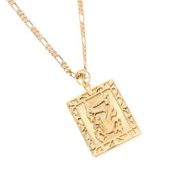 New Fashion Real 24K Gold Plating Necklace Pendant Man Jewelry Dragon Gold Chain Hiphop Rock Jewelry