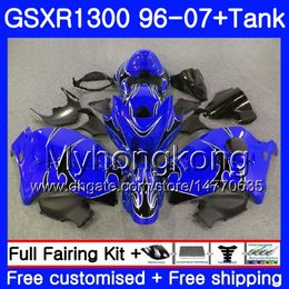 Body For SUZUKI GSX R1300 GSXR1300 96 02 03 04 05 06 07 333HM.67 GSXR 1300 Hayabusa 1996 2002 2003 2004 2005 2006 2007 Fairing Blue flames