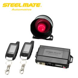 Freeshipping Steelmate Car Alarm Keychain 888E Two LCD Alarm Auto Security System with Remote Start System Keyless Entry Door Button Device