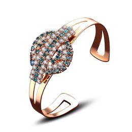 Classic Jewellery Women Bracelets Bangles 18k Gold Adjustable Colourful Colour Zircon Creative For Womens Jewerlty