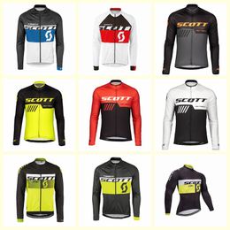 2019 SCOTT team Cycling long Sleeves jersey man Road Bike Clothing Outdoor Sports quick dry Clothes Ropa Ciclismo U91033