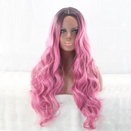 Deep Wave Synthetic Wigs Gradient Coloured Cosplay Wig Women Natural Wigs