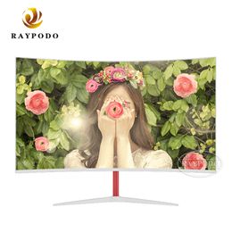 Raypodo 24 27 inch Curved Full HD 1920*1080 curved LED PC monitor with Black and White color