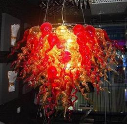 Multi Coloured Modern Lamps LED Crystal Hand Blown Glass Chandeliers Lightings Pendant Light Home Wedding Art Decoration Lighting