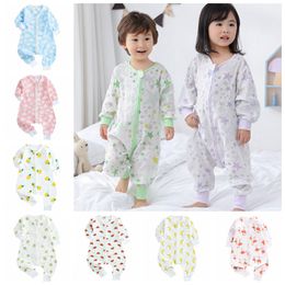 Baby Sleeping Bag Cartoon Kids Romper Sleep Sacks Children Kick Quilts Long Sleeve Toddler Home Clothes 7 Designs DHW3298