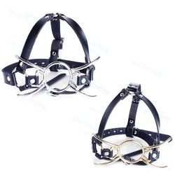 Bondage Restriant Faux Leather Belt Open Mouth Spider O Ring Gag Head Harness Mask #R46