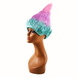 Trolls Poppy Wig For Kids Adult Fashion Flame Wigs Festival Christmas Halloween Troll Section Cosplay Wigs
