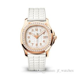 Orologio da donna alla moda alla moda importato quarzo 35mm elegante quarzo vendita calda orologio da immersione impermeabile in gomma con diamanti in oro rosa