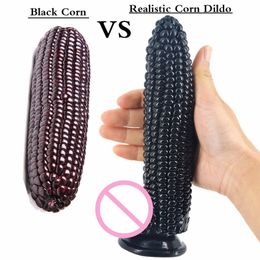 Soft Silicone Corn Dildo Realistic Dick Fruit Like Extensible Anal Dildo No Vibrating Penis Toys For Adult Sex Toys For Women Y19062802