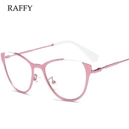 Wholesale-Cat Eye Flat Eyeglasses Cat Eye Metal Frame Glasses Optical Frame Big Glasses Accessories Eyewear frames 2018