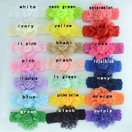 2020 Baby Girl Headbands Elastic Girls Hairband Flower Christmas Baby Hair Accessories Infant Toddler Girls Photography Props 21 Colours