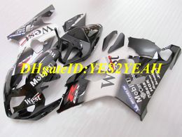 Top-rated Motorcycle Fairing kit for SUZUKI GSXR600 750 K4 04 05 GSXR600 GSXR750 2004 2005 ABS WEST White black Fairings set+Gifts SG35