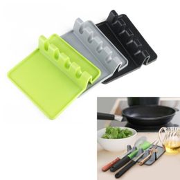 Silicone Utensil Mat Soup Scoop Turners Holder Cooking Tools Spoon Spatula Utensil Kitchen Cooking Shelf Holder Pad