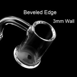 Evan Shore Banger 3mm thick bottom 10mm 14mm 18mm Male Female Beveled Edge Quartz Nails Bucket For Dab Rig Water Bong
