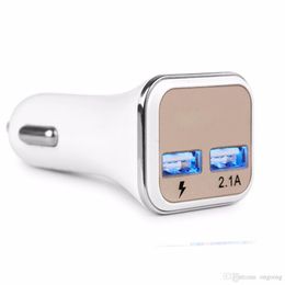 LED Car Charger Dual Port Fast Charging 12-24V 2.1A USB Car Charger For iPhone Samsung Sony LG Android Phone