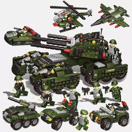 KZ Building Block Model Toy, Military Mammoth Tank, Shadow Pulse Chariot, 6 in one Diversified Combination, for Kid Birthday Christmas Gifts