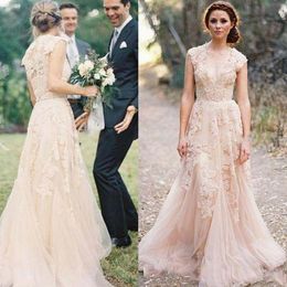 Vintage Plus Size Wedding Dresses Off Shoulder Long Sleeves Lace Appliques Draped A Line Princess Bridal Gowns Cheap Custom Made