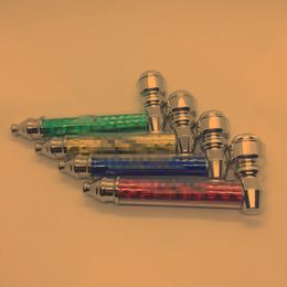 Colourful Pattern Mini Herb Tobacco Smoking Philtre Tube Handpipe Portable Removable With Cover High Quality Pipes DHL Free