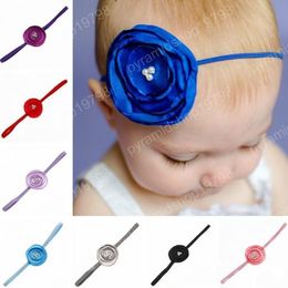 Newborn Baby Headbands Flower Kids Pearl Thin Band Headbands Girls Elastic Headwear Children Hair Accessories Headdress Free Shipping