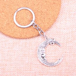 38*32mm man in the moon face KeyChain, New Fashion Handmade Metal Keychain Party Gift Dropship Jewellery