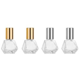 5ml Empty Portable Roller Perfume bottles Refillable For Essential Oils Steel Ball Glass Bottles Fast Shipping F2701