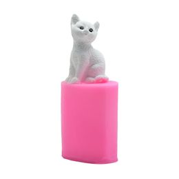 Silicone Cat Mold Sleepy Cat Soap Mold Silicone Mold for Candles Cat Resin Handmade Soap Mold 3D Cat Cartoon Epoxy Mold 122248