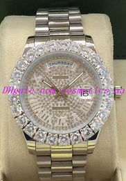 5 Style 18K Yellow Gold Mens 43.5mm Diamond Watch Customised With Genuine Diamonds Roman Dial Automatic Sapphire Fashion Men's Watches Wristwatch
