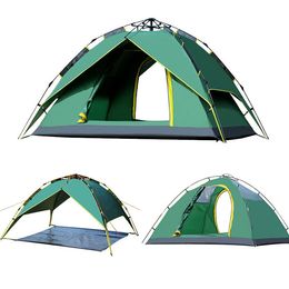 Double Layer UV Protection 1-2 Person Waterproof Folding Automatic Pop Up Outdoor Camping Tent