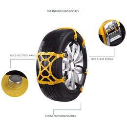 Car Tyre Snow Chain Auto Truck Adjustable Winter Mud Anti Slip Anti-Skid Safty Emergency Security Tyre Wheel Chain Belt236b276b