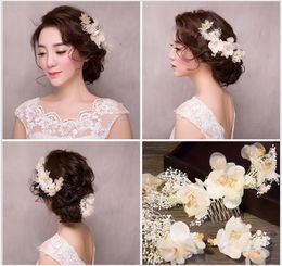 Bridal flower headdress hay white hair comb hair accessory wedding dress accessories bridal Jewellery