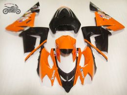 -Individuell Ihre eigenen Motorradverkleidungskits für Kawasaki 2004 2005 Ninja ZX-10 Orange Black Aftermarket Fostings Kit ZX10R 04 05 ZX 10R