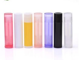 Wholesale 3000pcs New Fashion 5g 5ml Empty Plastic Clear Lip Balm Tubes Portable Colorful Lipstick Tubes