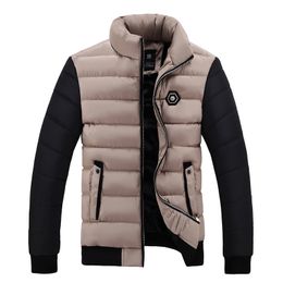 2018 New Snow Winter Coat Men Cotton Thickening Cold Stand Collar Fleece Warm Parkas Jacket Mens Casual Hot Overcoat Man WFY37