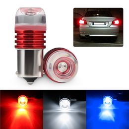 20pcs S25 1157 1156 high power 1.5w auto led bulb with Lens signal brake turning reverse flash light for motorcycle